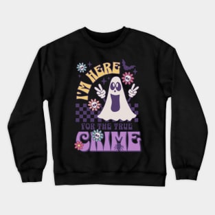 True Crime Ghost Tee Design - Spooky Cute  Style Crewneck Sweatshirt